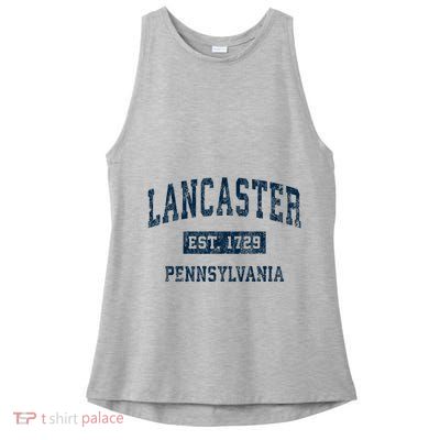 Lancaster Pennsylvania Pa Vintage Sports Ladies PosiCharge Tri-Blend Wicking Tank