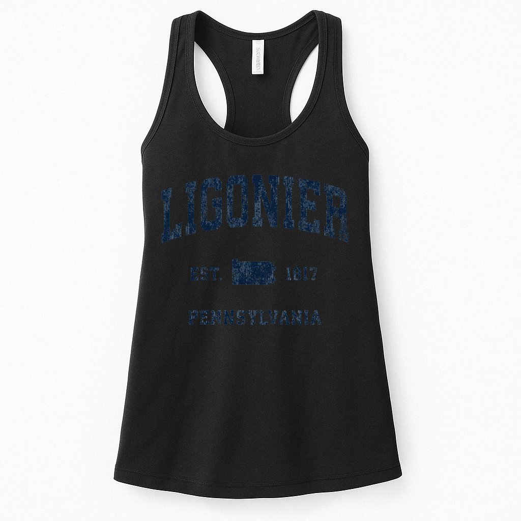 Ligonier Pennsylvania Pa Vintage Athletic Sports Womens Tank Top