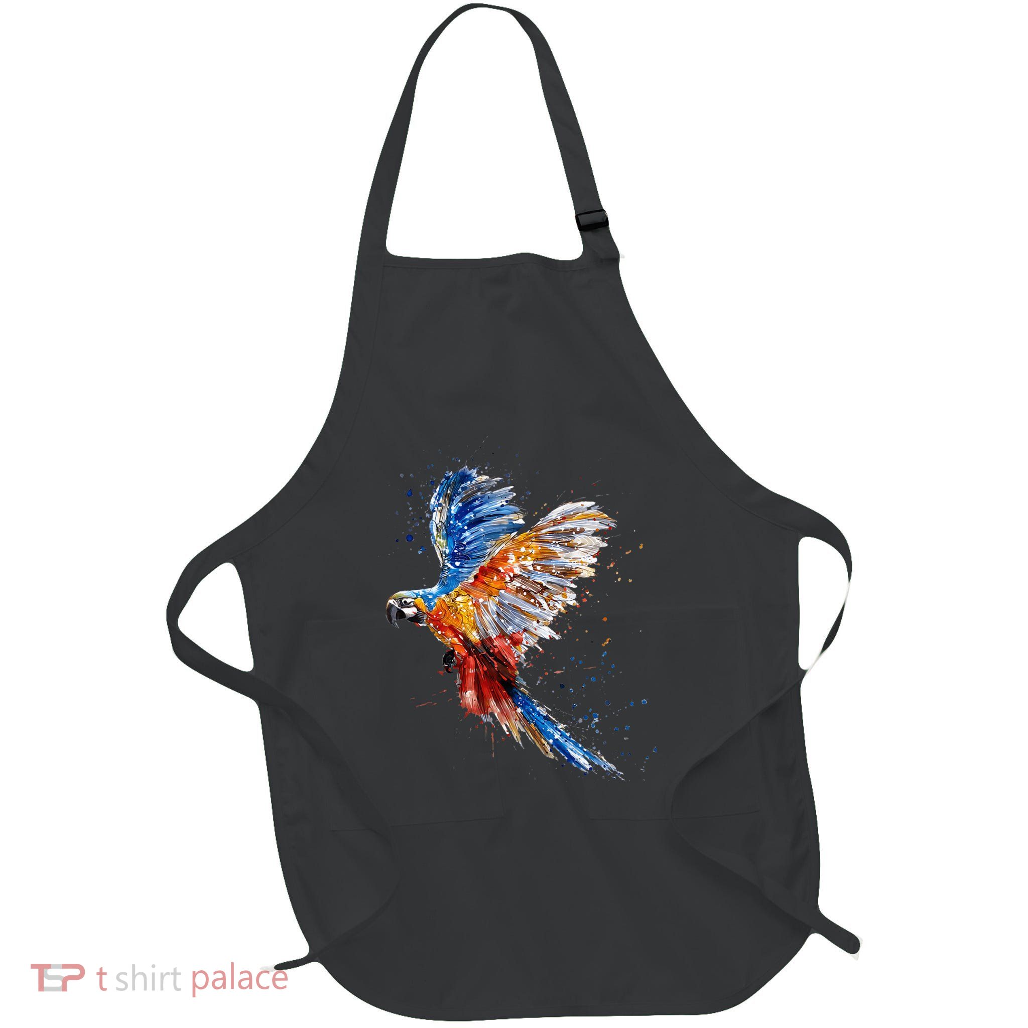 Love Parrot Parrot Lovers Full-Length Apron With Pockets