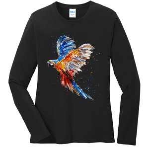 Love Parrot Parrot Lovers Ladies Long Sleeve Shirt