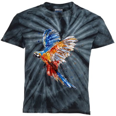 Love Parrot Parrot Lovers Kids Tie-Dye T-Shirt