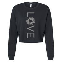 Love Photography Photographer Cropped Pullover Crew