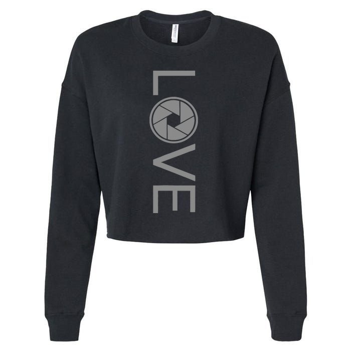 Love Photography Photographer Cropped Pullover Crew