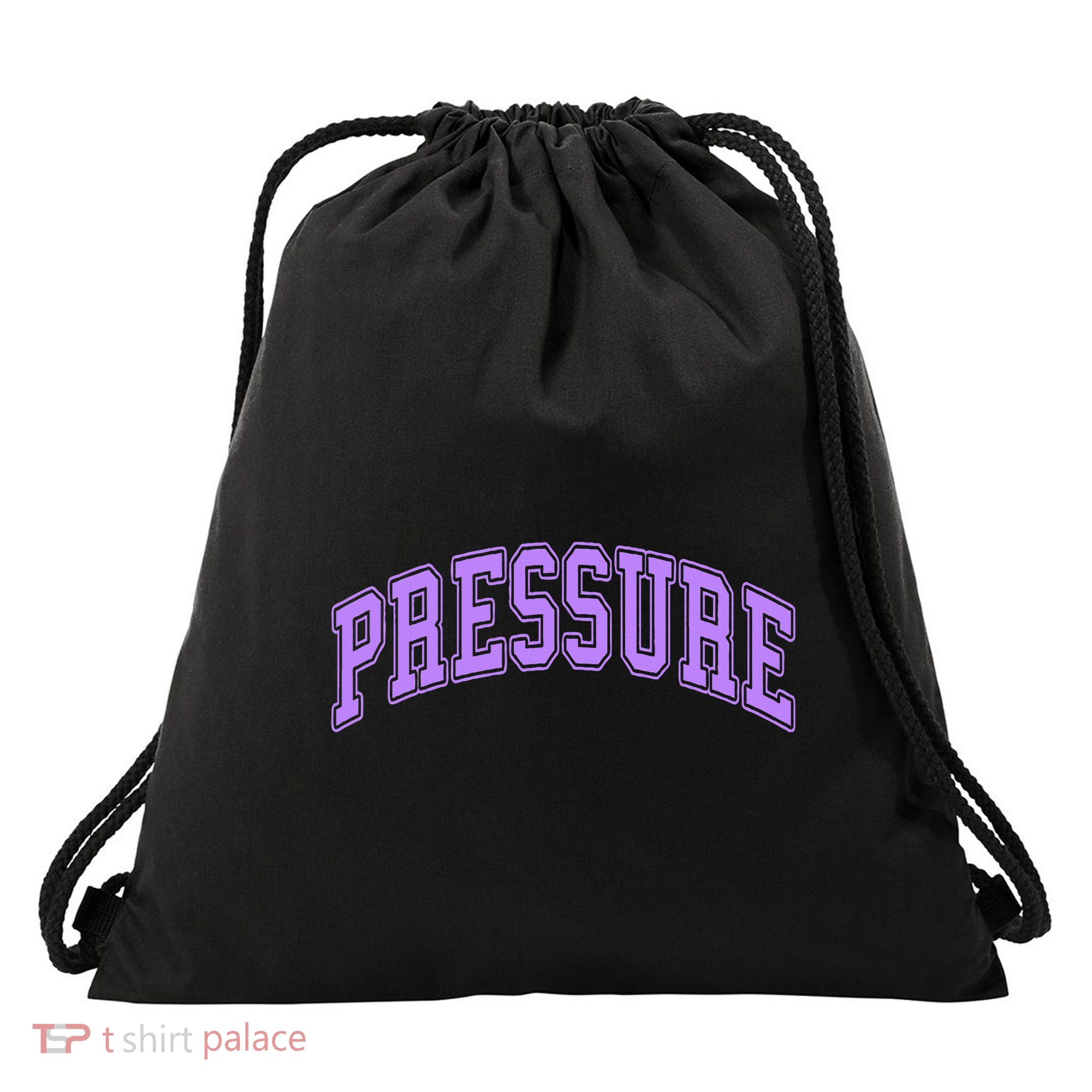 Light Purple Pressure Purple Violet Color Graphic Drawstring Bag
