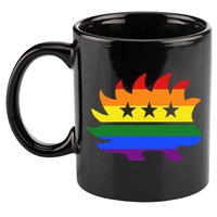 Libertarian Party Porcupine Rainbow 11oz C Handle Ceramic Mug