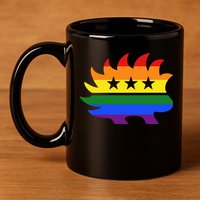 Libertarian Party Porcupine Rainbow 11oz C Handle Ceramic Mug