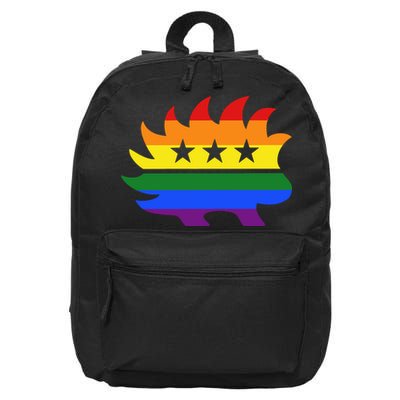 Libertarian Party Porcupine Rainbow 16 in Basic Backpack