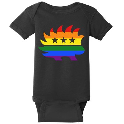 Libertarian Party Porcupine Rainbow Baby Bodysuit