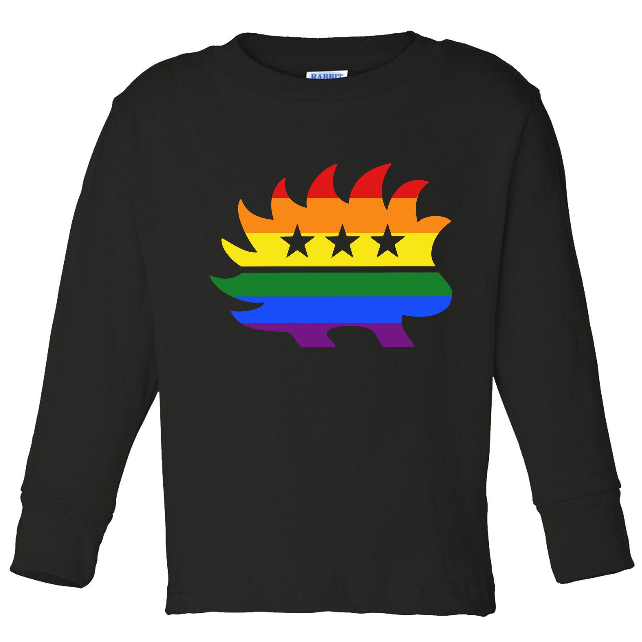 Libertarian Party Porcupine Rainbow Toddler Long Sleeve Shirt