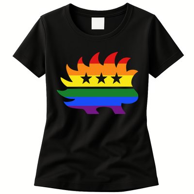 Libertarian Party Porcupine Rainbow Womens T-Shirt
