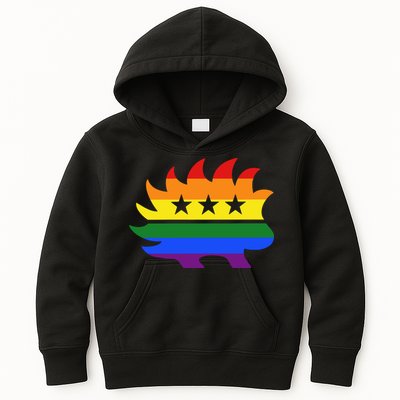 Libertarian Party Porcupine Rainbow Kids Hoodie
