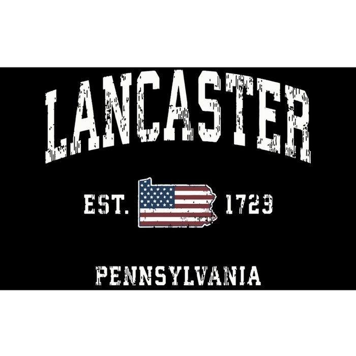 Lancaster Pennsylvania Pa Vintage American Flag Sports Desig Bumper Sticker