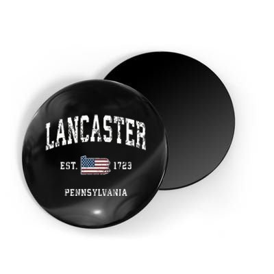 Lancaster Pennsylvania Pa Vintage American Flag Sports Desig Magnet