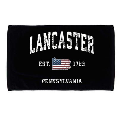 Lancaster Pennsylvania Pa Vintage American Flag Sports Desig Microfiber Hand Towel