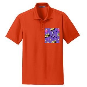 LGBTQ Power Pride Month Dry Zone Grid Polo