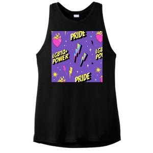 LGBTQ Power Pride Month Ladies PosiCharge Tri-Blend Wicking Tank