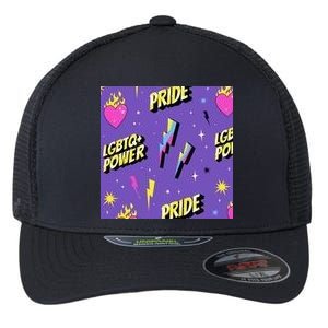 LGBTQ Power Pride Month Flexfit Unipanel Trucker Cap