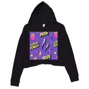 LGBTQ Power Pride Month Crop Fleece Hoodie