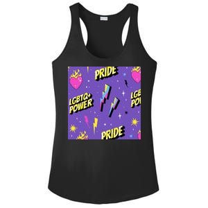 LGBTQ Power Pride Month Ladies PosiCharge Competitor Racerback Tank