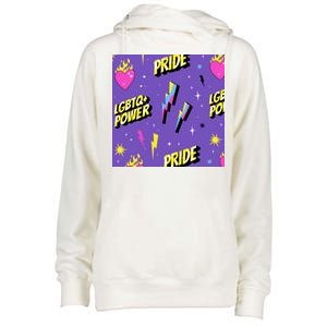 LGBTQ Power Pride Month Womens Funnel Neck Pullover Hood