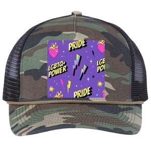 LGBTQ Power Pride Month Retro Rope Trucker Hat Cap