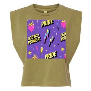 LGBTQ Power Pride Month Garment-Dyed Women's Muscle Tee