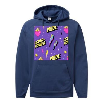 LGBTQ Power Pride Month Performance Fleece Hoodie