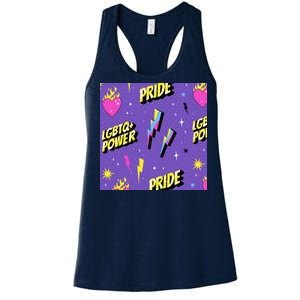 LGBTQ Power Pride Month Women's Racerback Tank