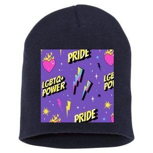 LGBTQ Power Pride Month Short Acrylic Beanie