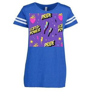 LGBTQ Power Pride Month Enza Ladies Jersey Football T-Shirt