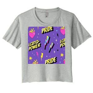 LGBTQ Power Pride Month Women's Crop Top Tee