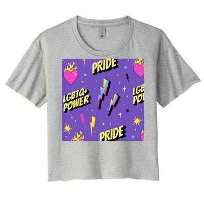 LGBTQ Power Pride Month Women's Crop Top Tee