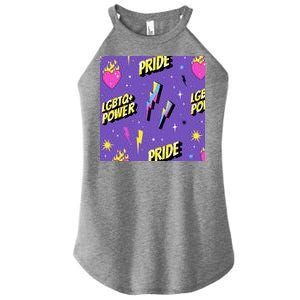 LGBTQ Power Pride Month Women's Perfect Tri Rocker Tank