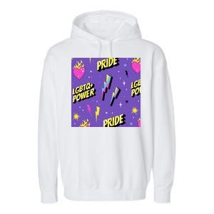 LGBTQ Power Pride Month Garment-Dyed Fleece Hoodie