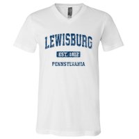 Lewisburg Pennsylvania Pa Vintage Athletic Sports Design V-Neck T-Shirt