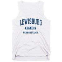 Lewisburg Pennsylvania Pa Vintage Athletic Sports Design Tank Top