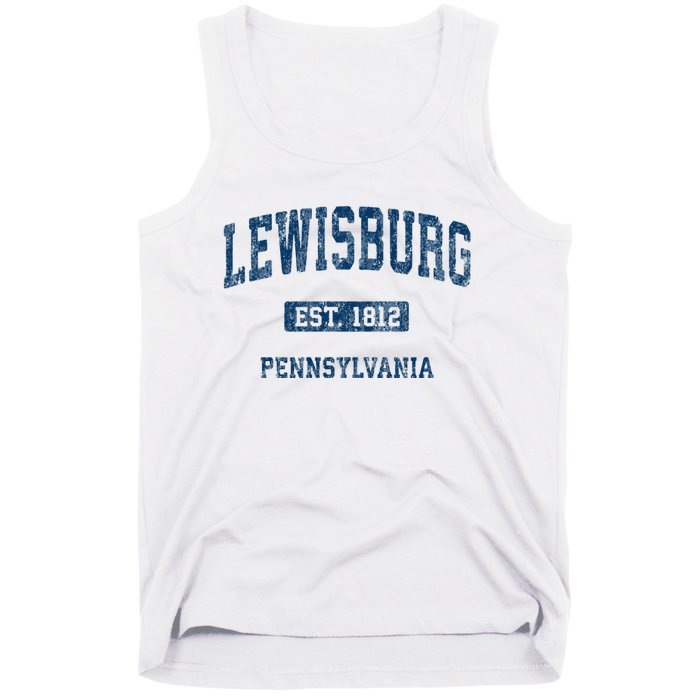 Lewisburg Pennsylvania Pa Vintage Athletic Sports Design Tank Top