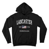 Lancaster Pennsylvania Pa Vintage American Flag Sports Hoodie