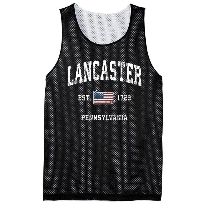 Lancaster Pennsylvania Pa Vintage American Flag Sports Mesh Reversible Basketball Jersey Tank