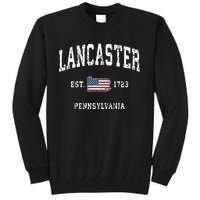 Lancaster Pennsylvania Pa Vintage American Flag Sports Tall Sweatshirt