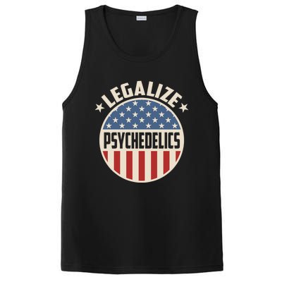 Legalize Psychedelics Pro Freedom Pro America Retro Us Flag Gift PosiCharge Competitor Tank