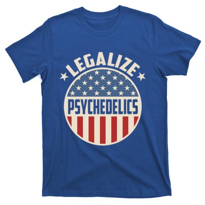 Legalize Psychedelics Pro Freedom Pro America Retro Us Flag Gift T-Shirt