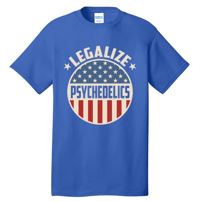 Legalize Psychedelics Pro Freedom Pro America Retro Us Flag Gift Tall T-Shirt