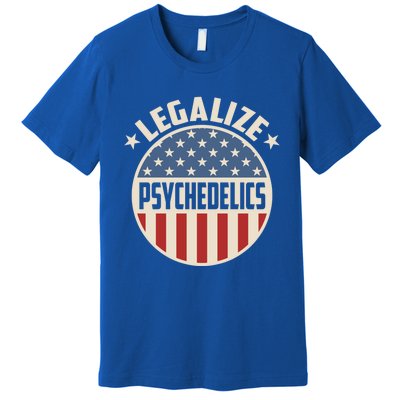 Legalize Psychedelics Pro Freedom Pro America Retro Us Flag Gift Premium T-Shirt