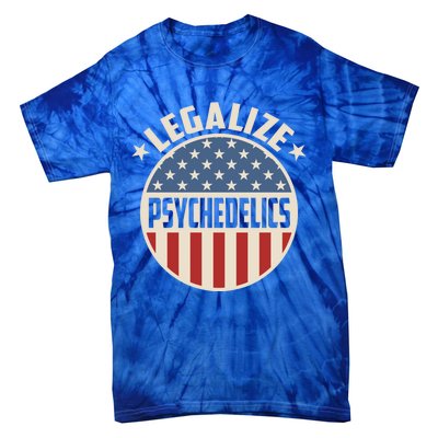 Legalize Psychedelics Pro Freedom Pro America Retro Us Flag Gift Tie-Dye T-Shirt