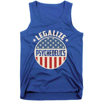 Legalize Psychedelics Pro Freedom Pro America Retro Us Flag Gift Tank Top