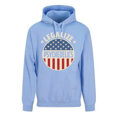 Legalize Psychedelics Pro Freedom Pro America Retro Us Flag Gift Unisex Surf Hoodie