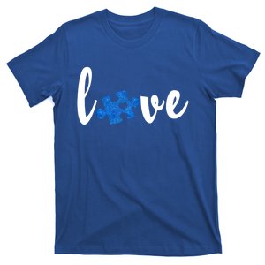 Love Puzzle Pieces Heart Autism Awareness Funny Gift T-Shirt