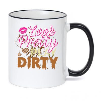 Look Pretty Play Dirty Mud Run Outfit For Mud Run Team 11oz Black Color Changing Mug