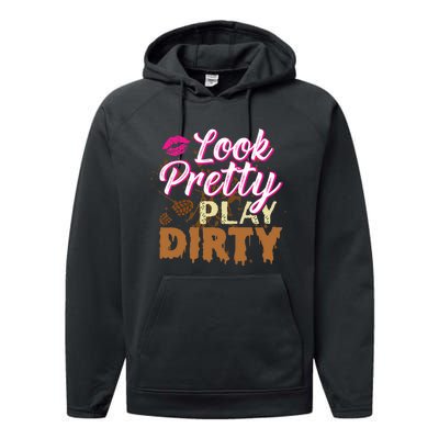 Look Pretty Play Dirty Mud Run Outfit For Mud Run Team Performance Fleece Hoodie